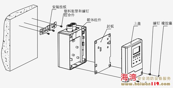 JTY-GXF-GST1D吸气式感烟火灾探测器安装示意图
